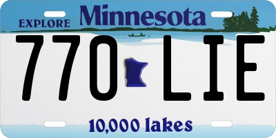 MN license plate 770LIE