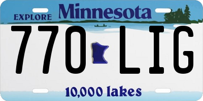 MN license plate 770LIG