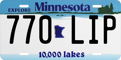 MN license plate 770LIP