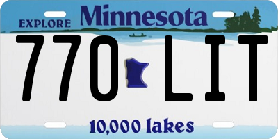 MN license plate 770LIT