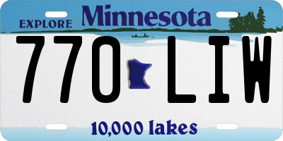 MN license plate 770LIW