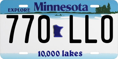 MN license plate 770LLO