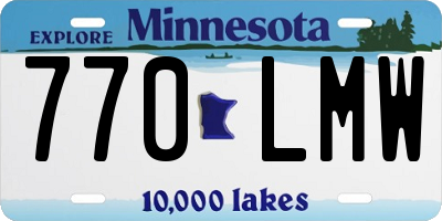 MN license plate 770LMW