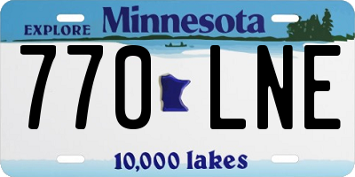MN license plate 770LNE