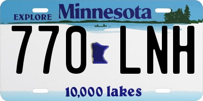 MN license plate 770LNH