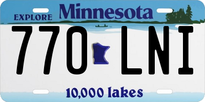 MN license plate 770LNI