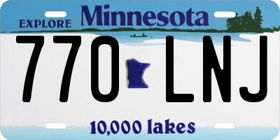 MN license plate 770LNJ