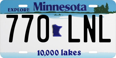MN license plate 770LNL