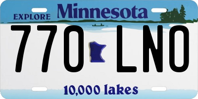 MN license plate 770LNO