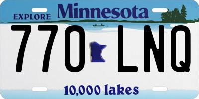 MN license plate 770LNQ