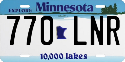MN license plate 770LNR