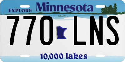 MN license plate 770LNS