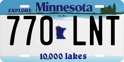 MN license plate 770LNT