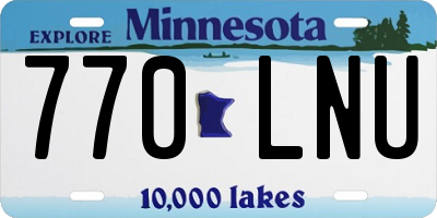 MN license plate 770LNU