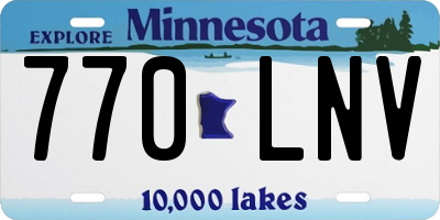 MN license plate 770LNV