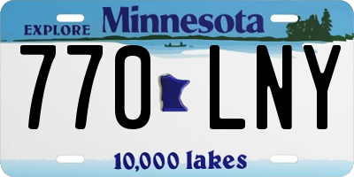 MN license plate 770LNY