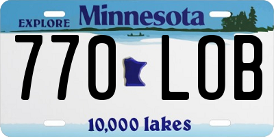 MN license plate 770LOB