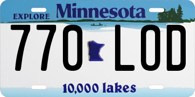 MN license plate 770LOD