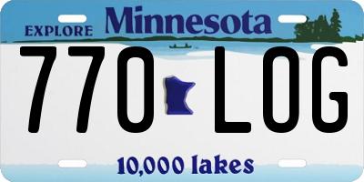 MN license plate 770LOG