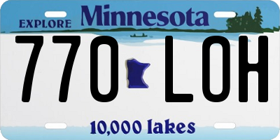MN license plate 770LOH