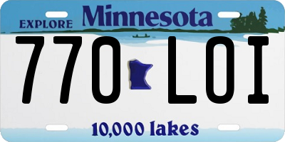 MN license plate 770LOI