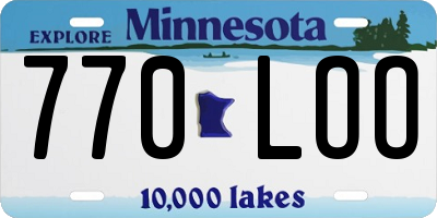 MN license plate 770LOO