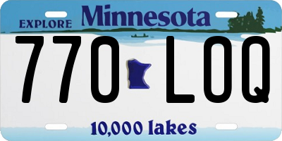 MN license plate 770LOQ