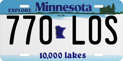 MN license plate 770LOS
