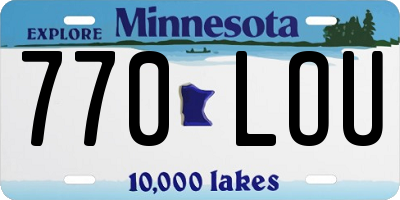 MN license plate 770LOU