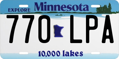MN license plate 770LPA