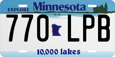MN license plate 770LPB
