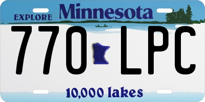 MN license plate 770LPC