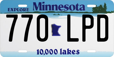 MN license plate 770LPD