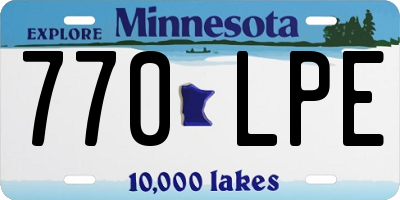 MN license plate 770LPE