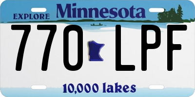 MN license plate 770LPF