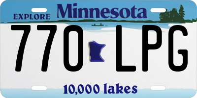 MN license plate 770LPG
