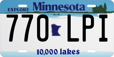 MN license plate 770LPI