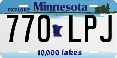 MN license plate 770LPJ