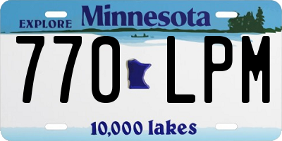 MN license plate 770LPM
