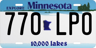 MN license plate 770LPO