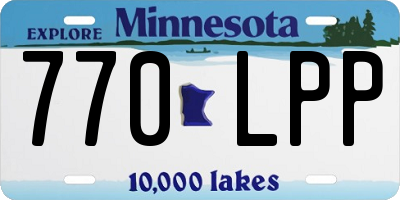MN license plate 770LPP