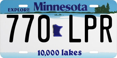 MN license plate 770LPR