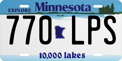MN license plate 770LPS