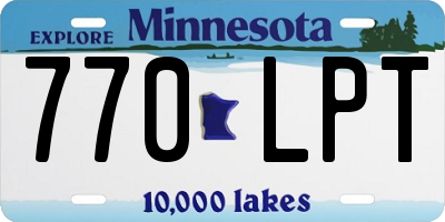 MN license plate 770LPT