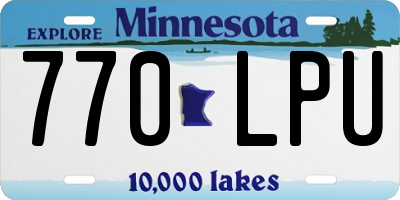 MN license plate 770LPU