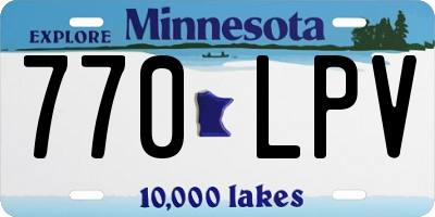MN license plate 770LPV
