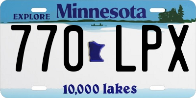MN license plate 770LPX