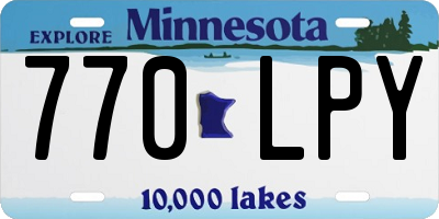 MN license plate 770LPY