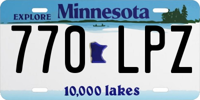 MN license plate 770LPZ