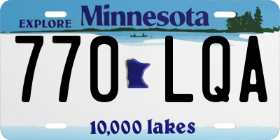 MN license plate 770LQA